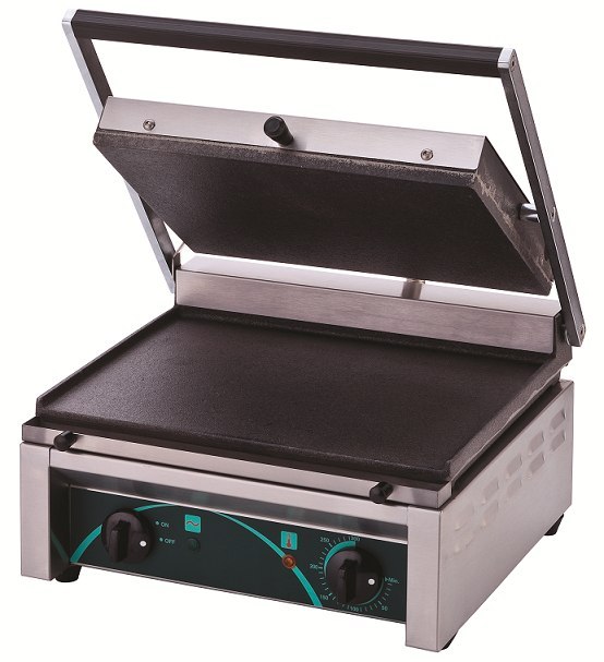Grill elektryczny kontaktowy panini RN101-C z dwoma gładkimi płytami